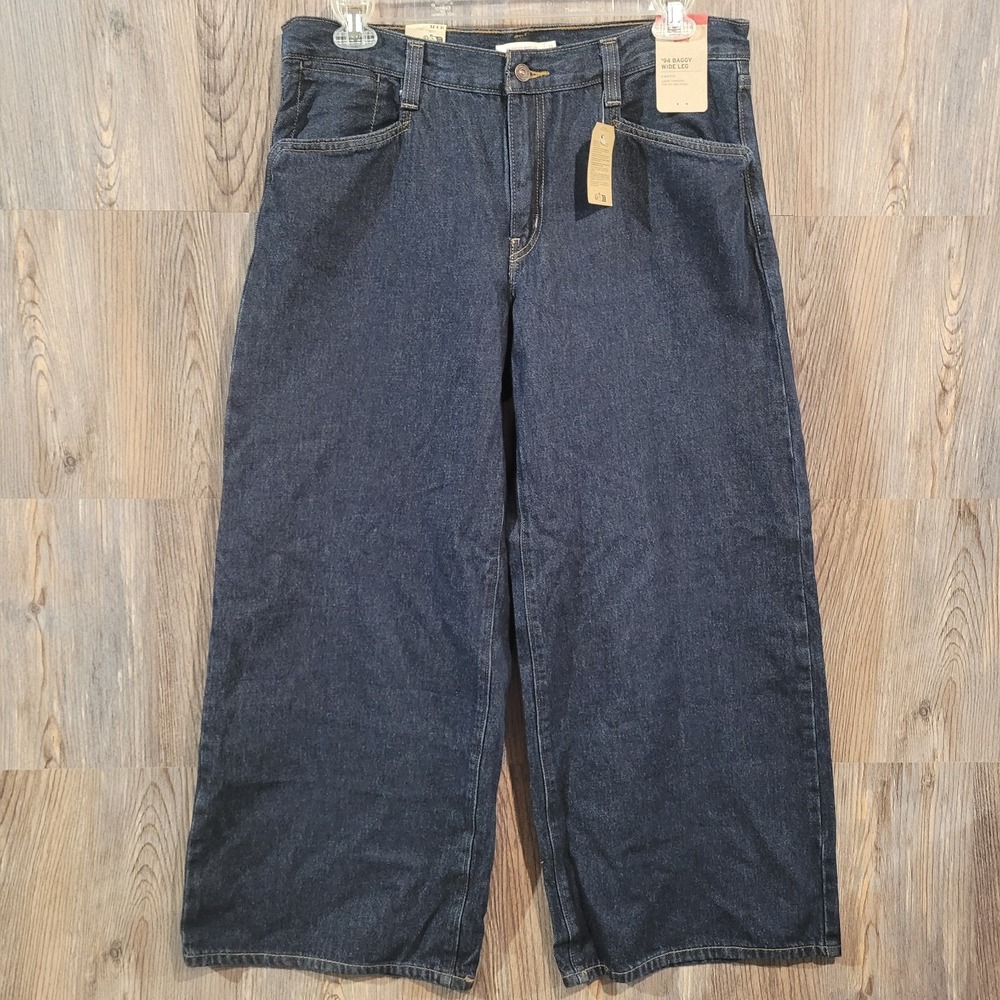 Levi's '94 Baggy Wide Leg Jeans Size 32 x 30 Dark Wash 100% Cotton